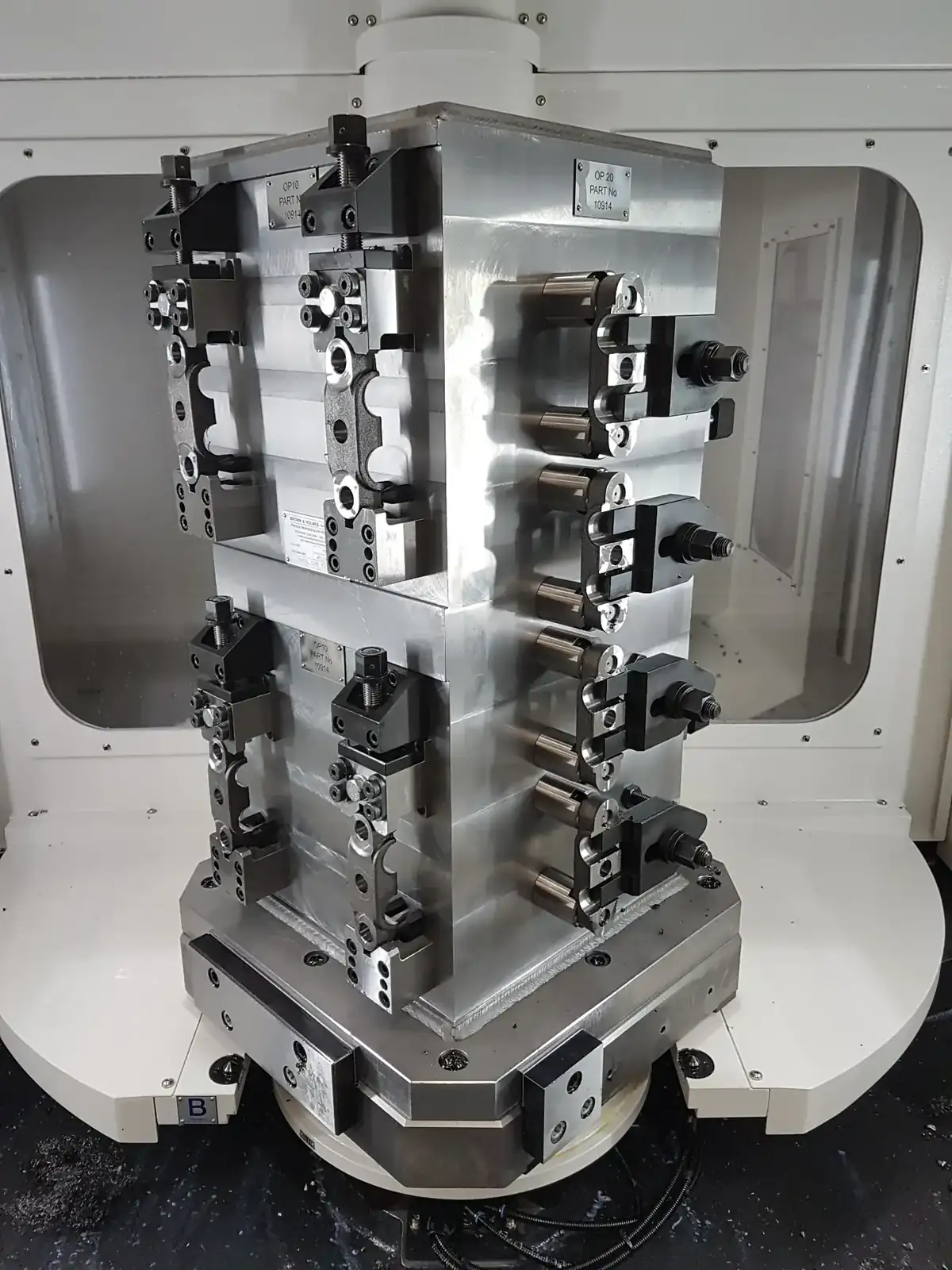 Multi-face tombstone workholding fixture engineered by FJH Group